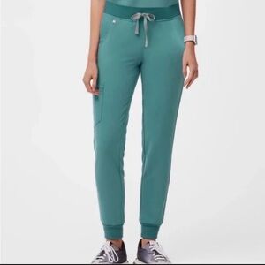 Figs Teal Track Jogger Pants with Drawcord Waist-4XL